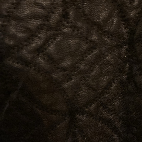 Halogen black embossed faux leather mini skirt M - Picture 4 of 8